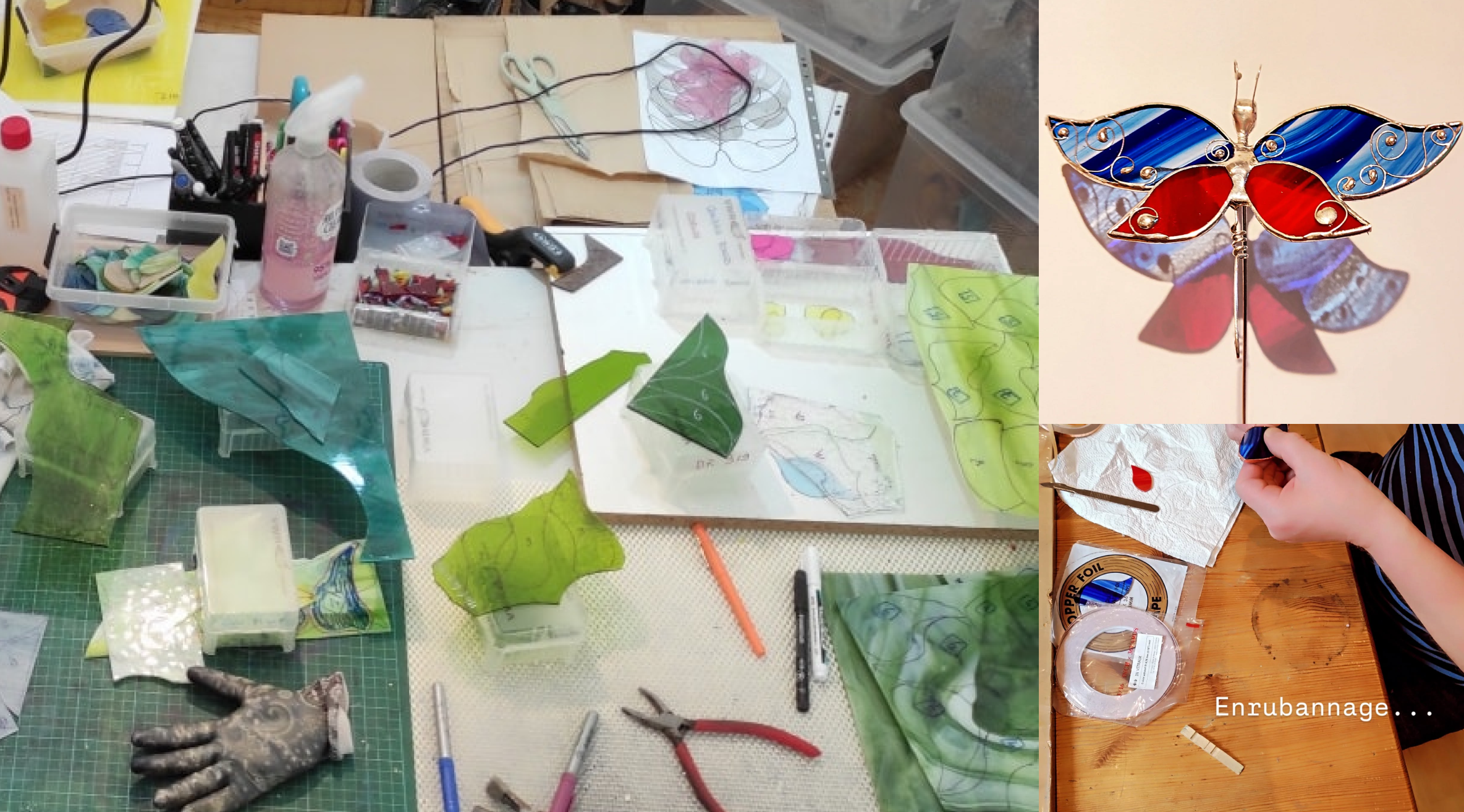 Patchwork d'images pour la page atelier